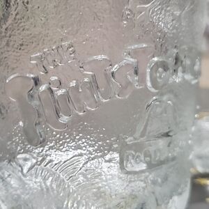 McDonald's Flintstones Glass with Textured Design
